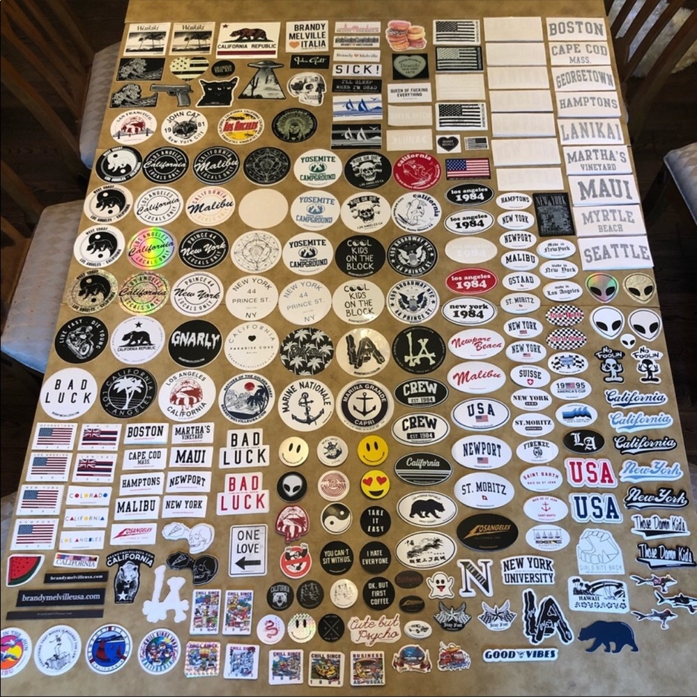 100 RANDOM BRANDY MELVILLE STICKERS